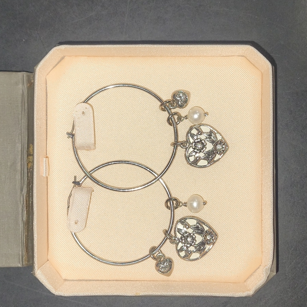 Juicy couture charm hoop earrings